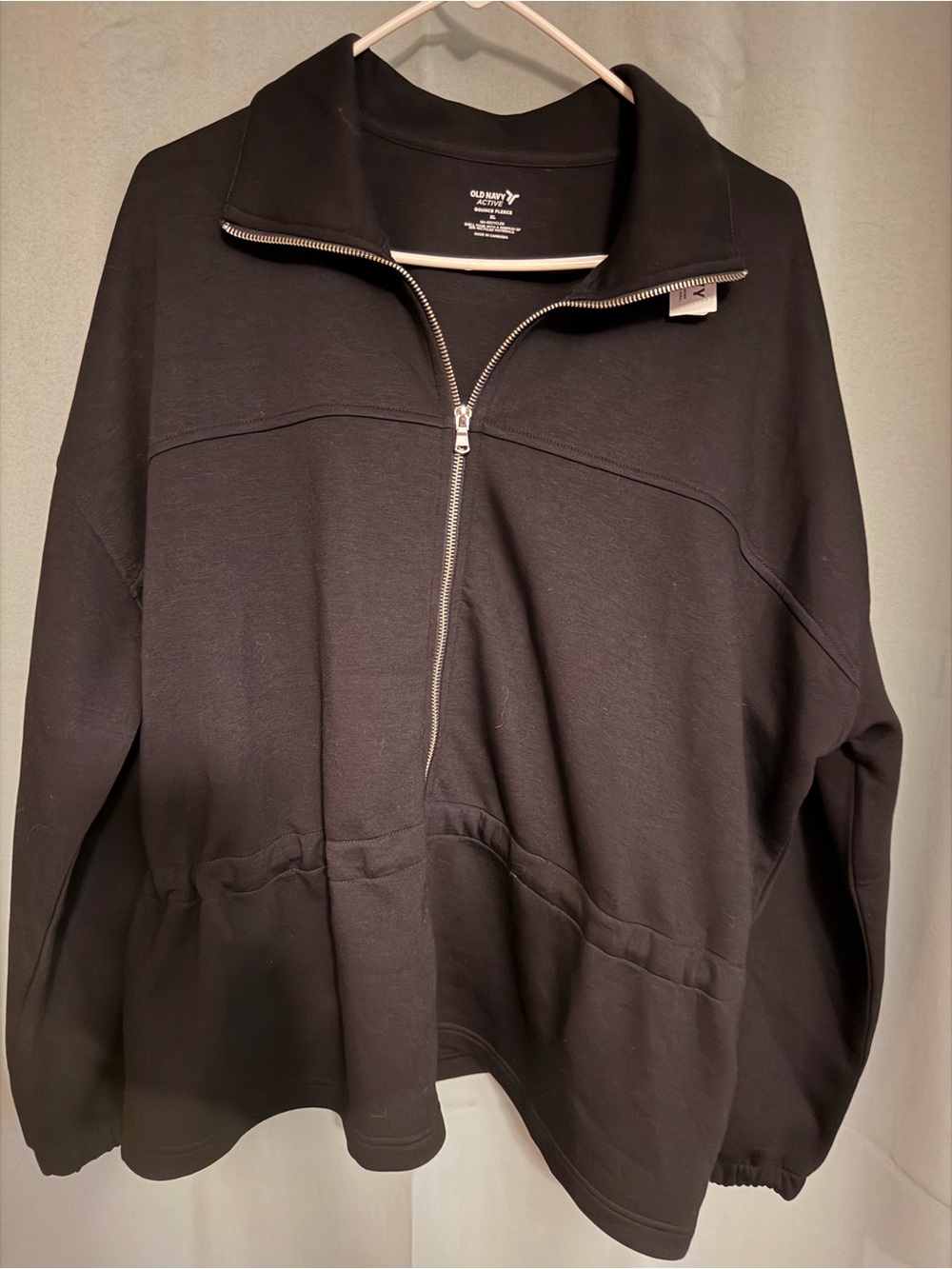 Old Navy Black Half-Zip Bomber Jacket